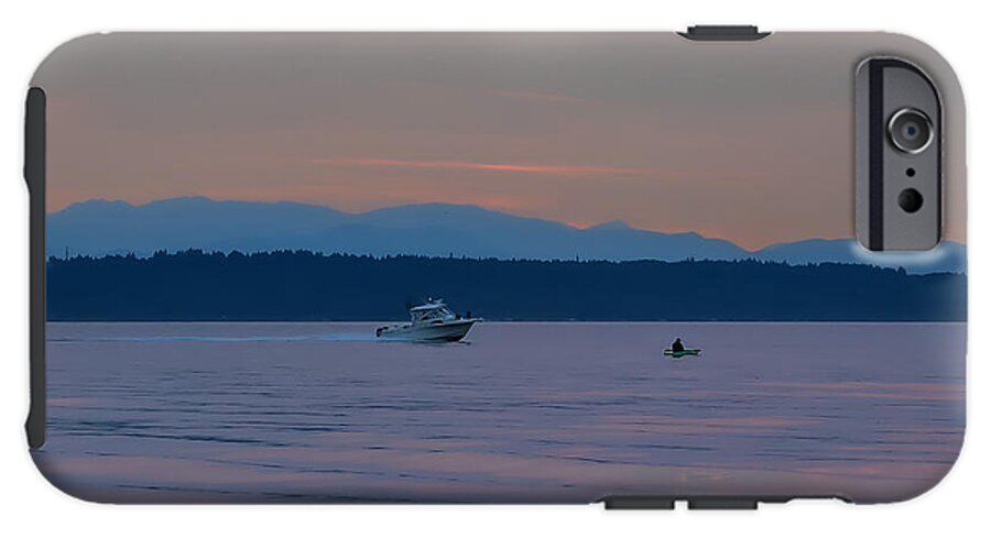 Boating at sunset - Phone Case