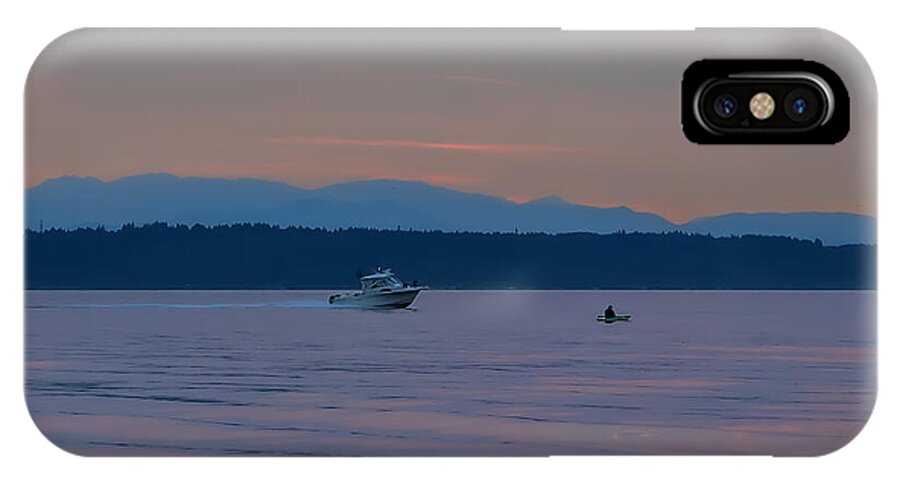 Boating at sunset - Phone Case