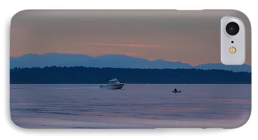 Boating at sunset - Phone Case