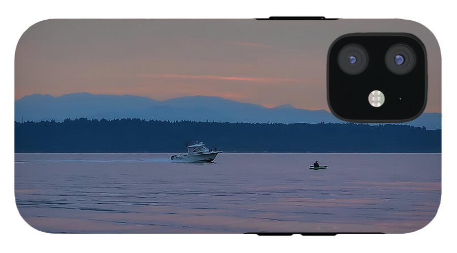 Boating at sunset - Phone Case