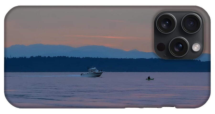 Boating at sunset - Phone Case