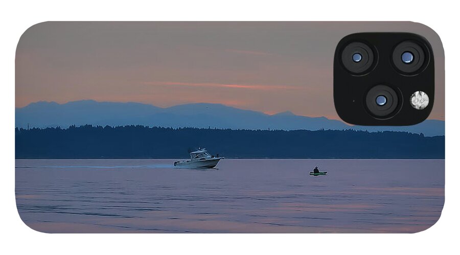 Boating at sunset - Phone Case