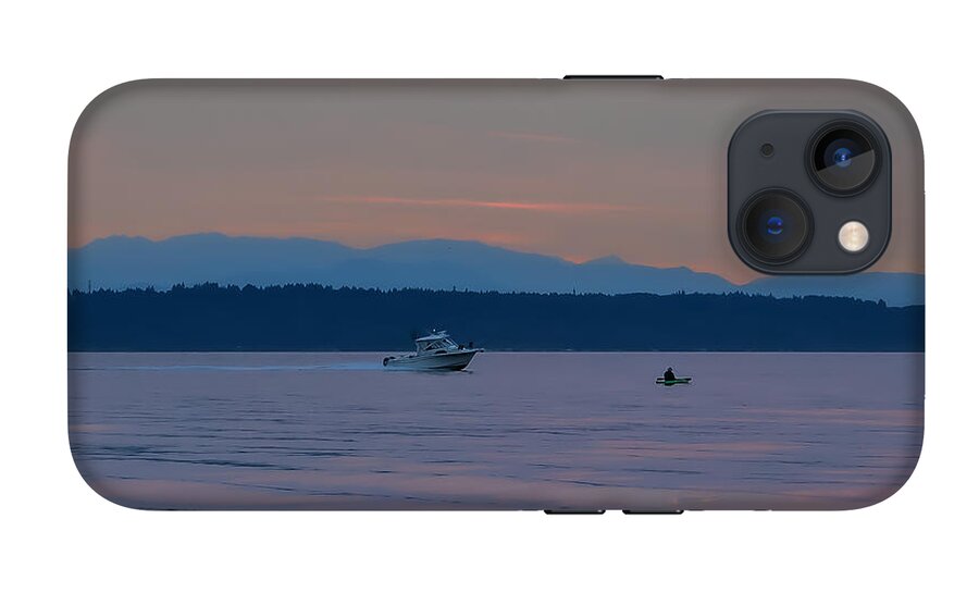 Boating at sunset - Phone Case