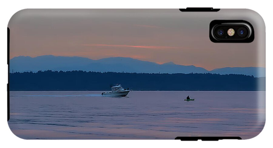 Boating at sunset - Phone Case