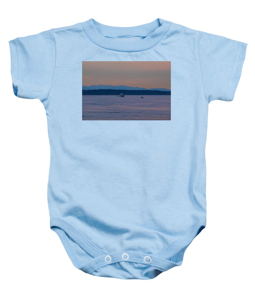 Boating at sunset - Baby Onesie