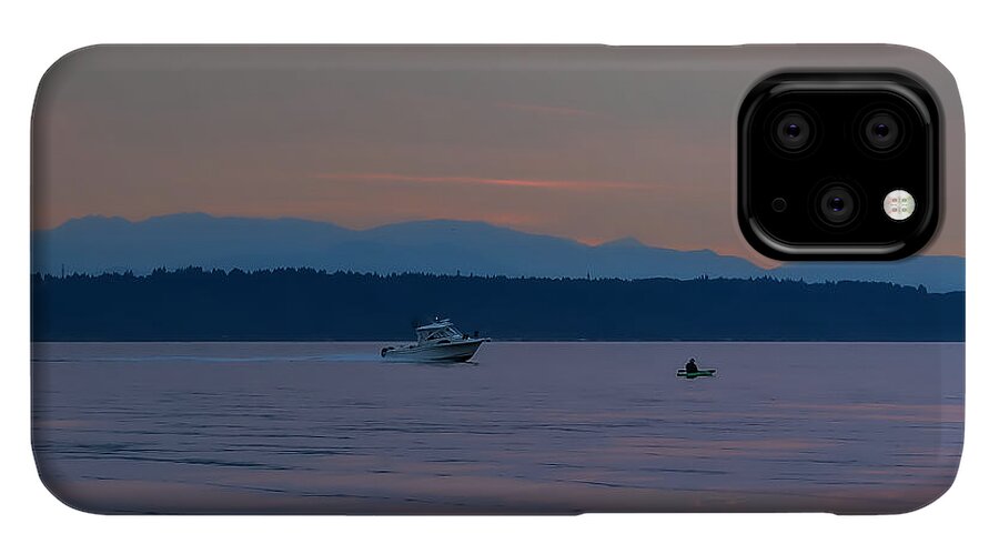 Boating at sunset - Phone Case
