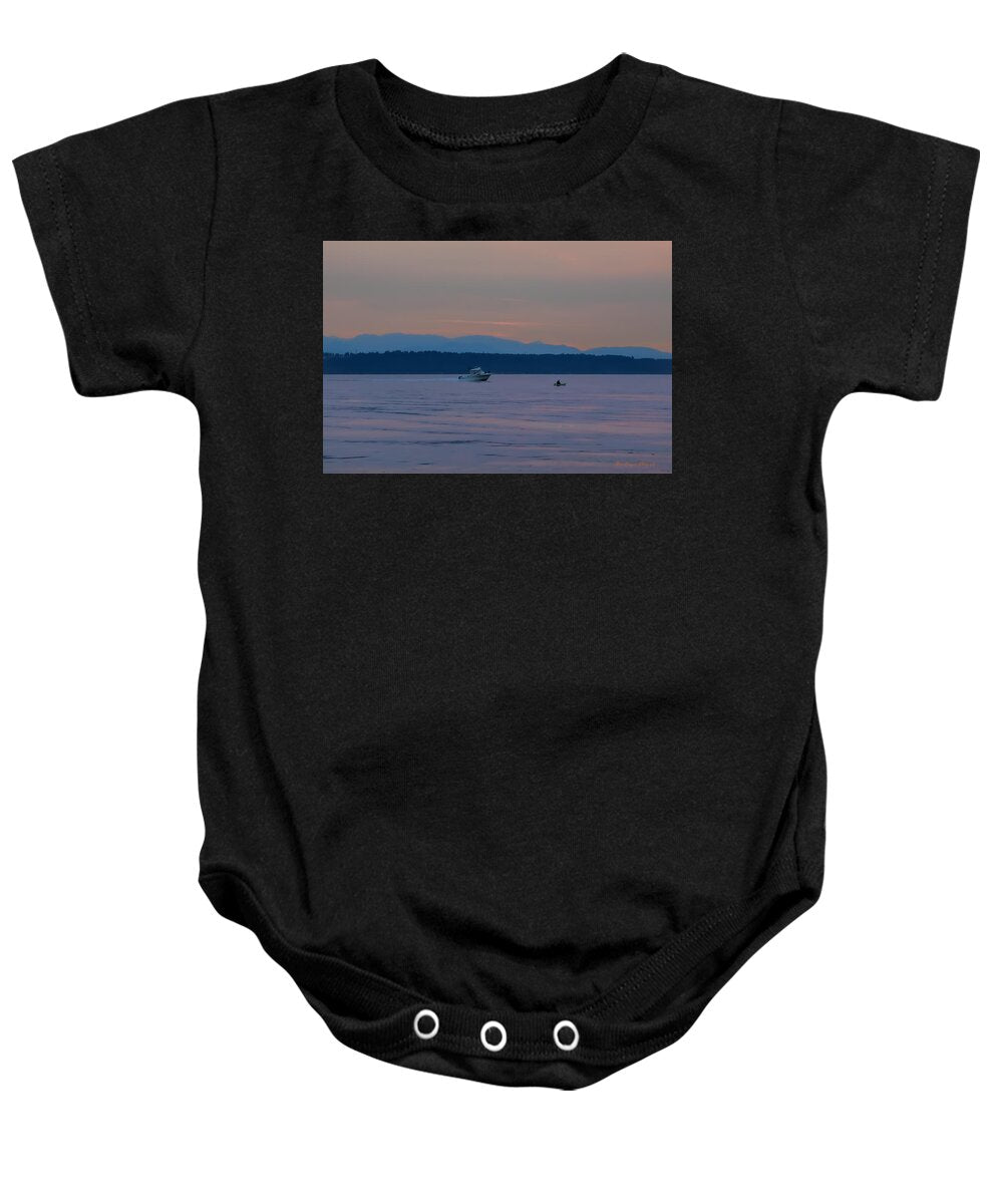 Boating at sunset - Baby Onesie