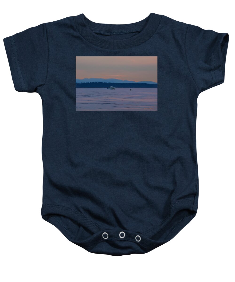 Boating at sunset - Baby Onesie