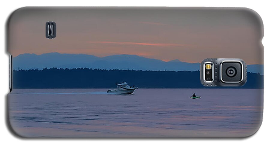 Boating at sunset - Phone Case