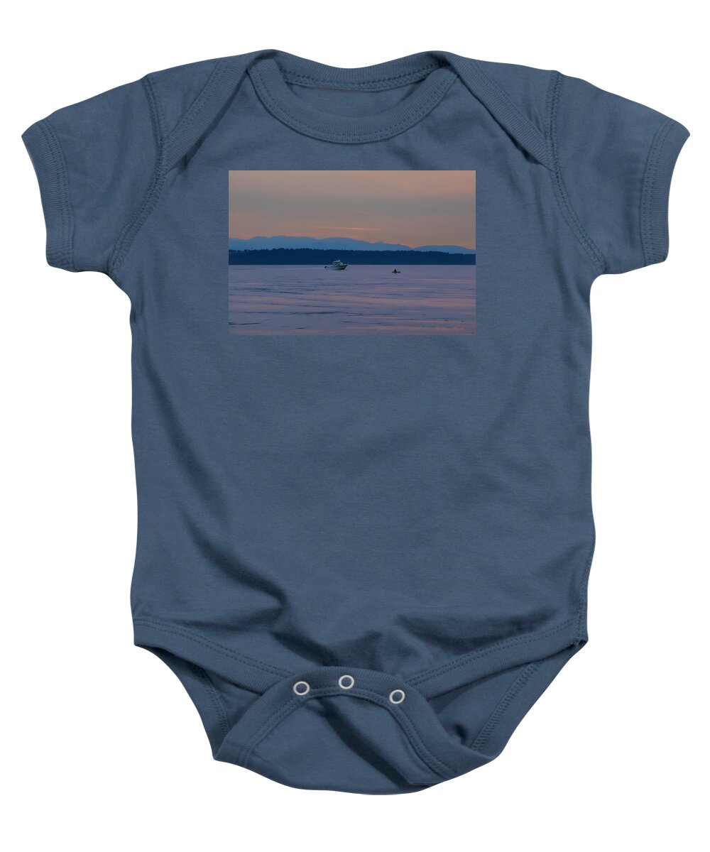 Boating at sunset - Baby Onesie