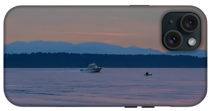 Boating at sunset - Phone Case