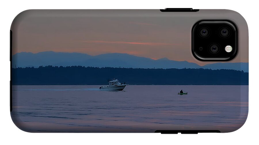 Boating at sunset - Phone Case