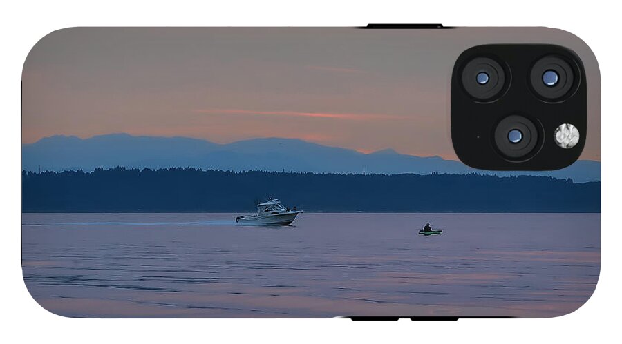 Boating at sunset - Phone Case