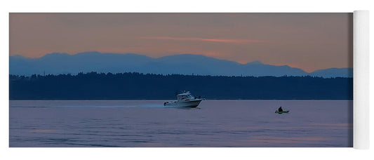 Boating at sunset - Yoga Mat