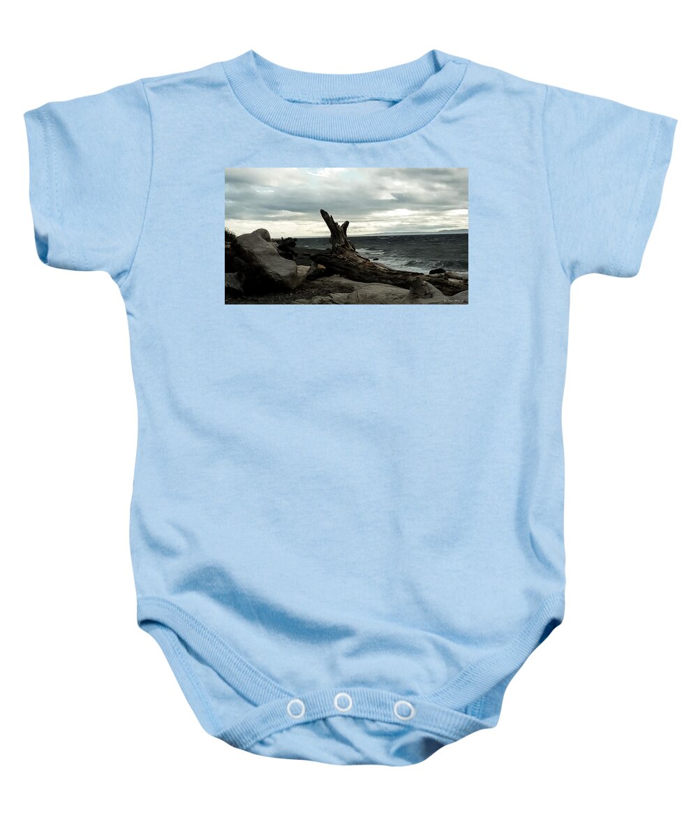 Burnt wood  - Baby Onesie
