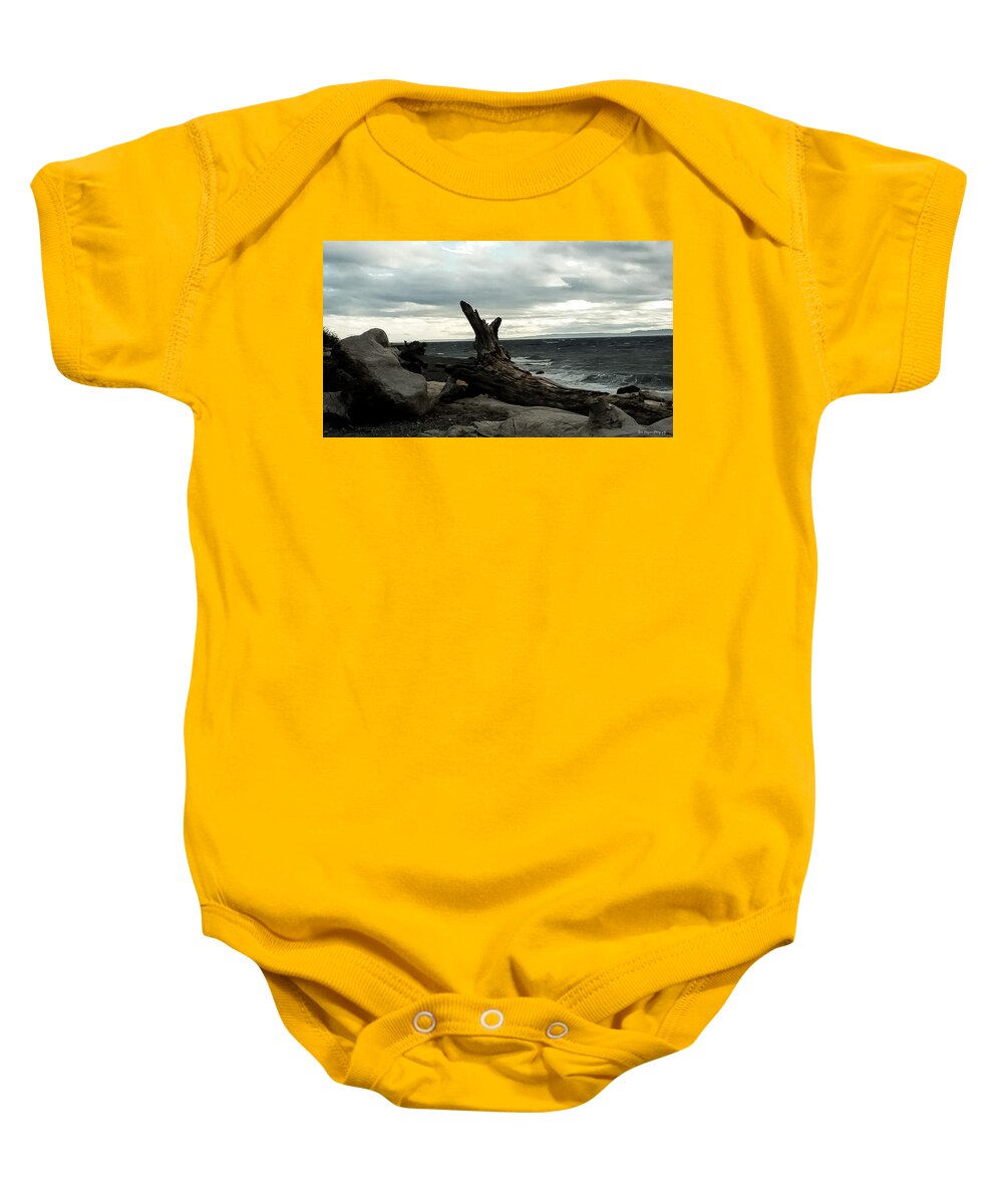 Burnt wood  - Baby Onesie