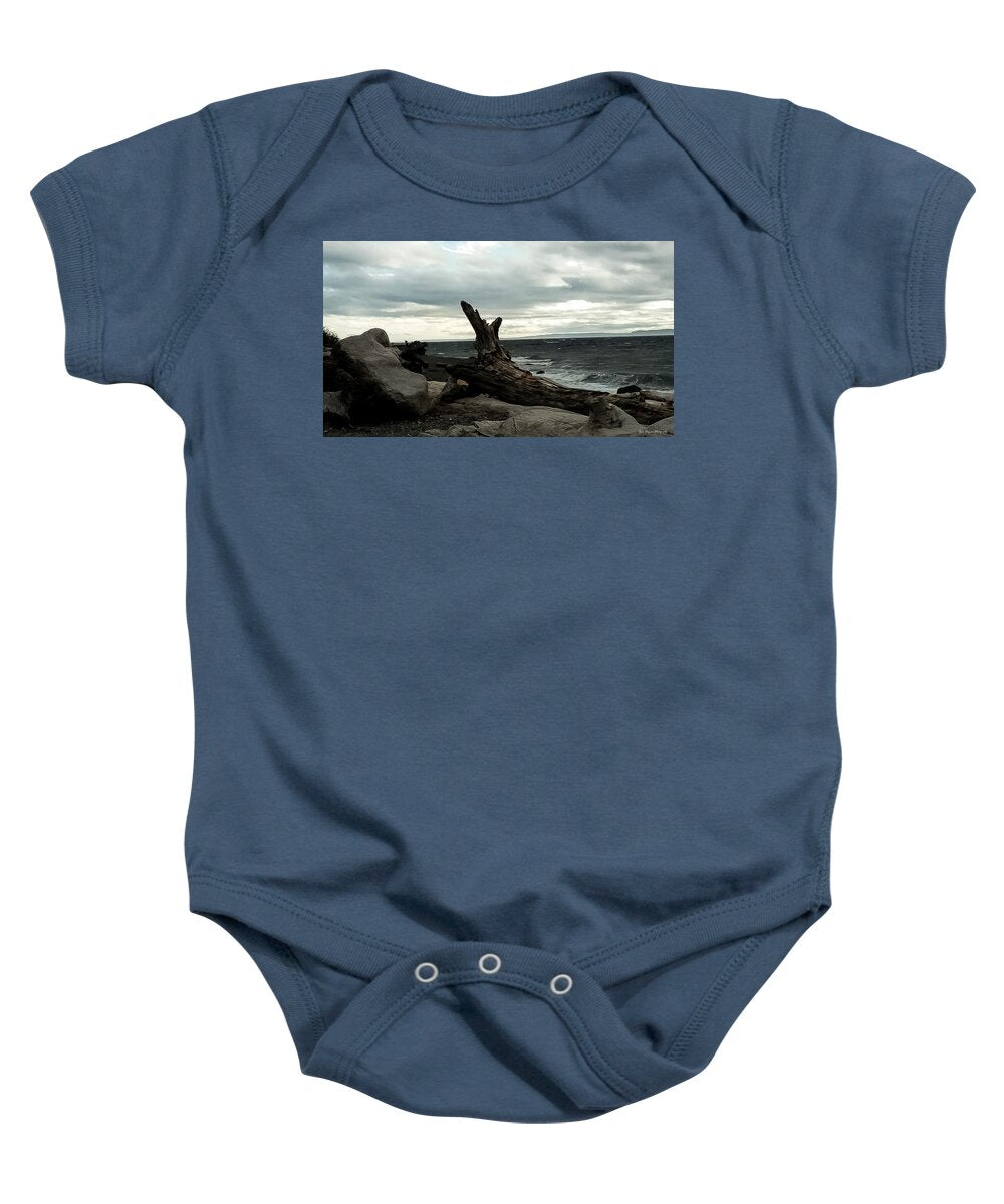 Burnt wood  - Baby Onesie