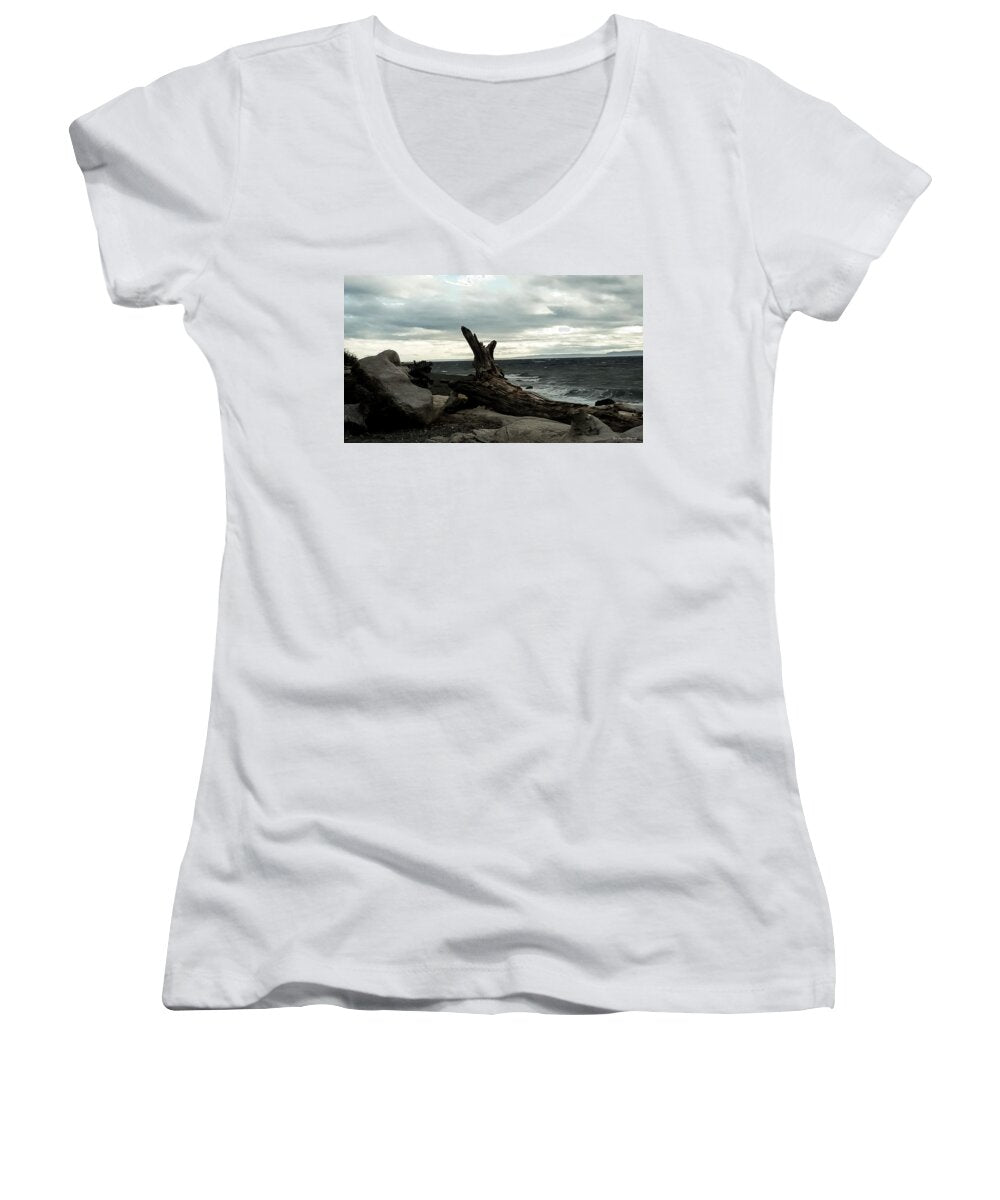 Burnt wood  - Women's V-Neck