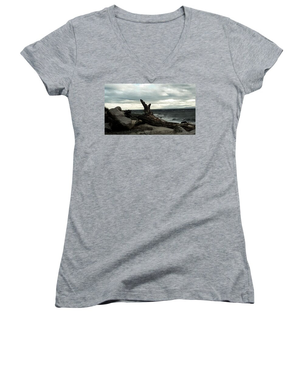 Burnt wood  - Women's V-Neck
