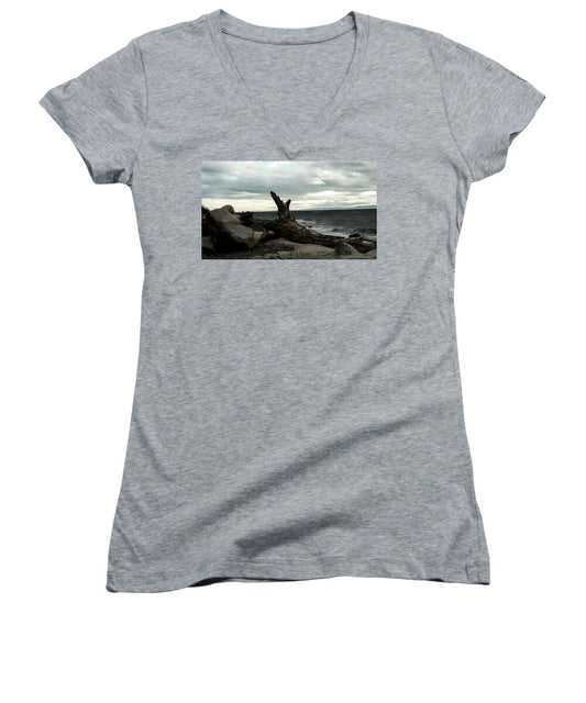 Burnt wood  - Women's V-Neck