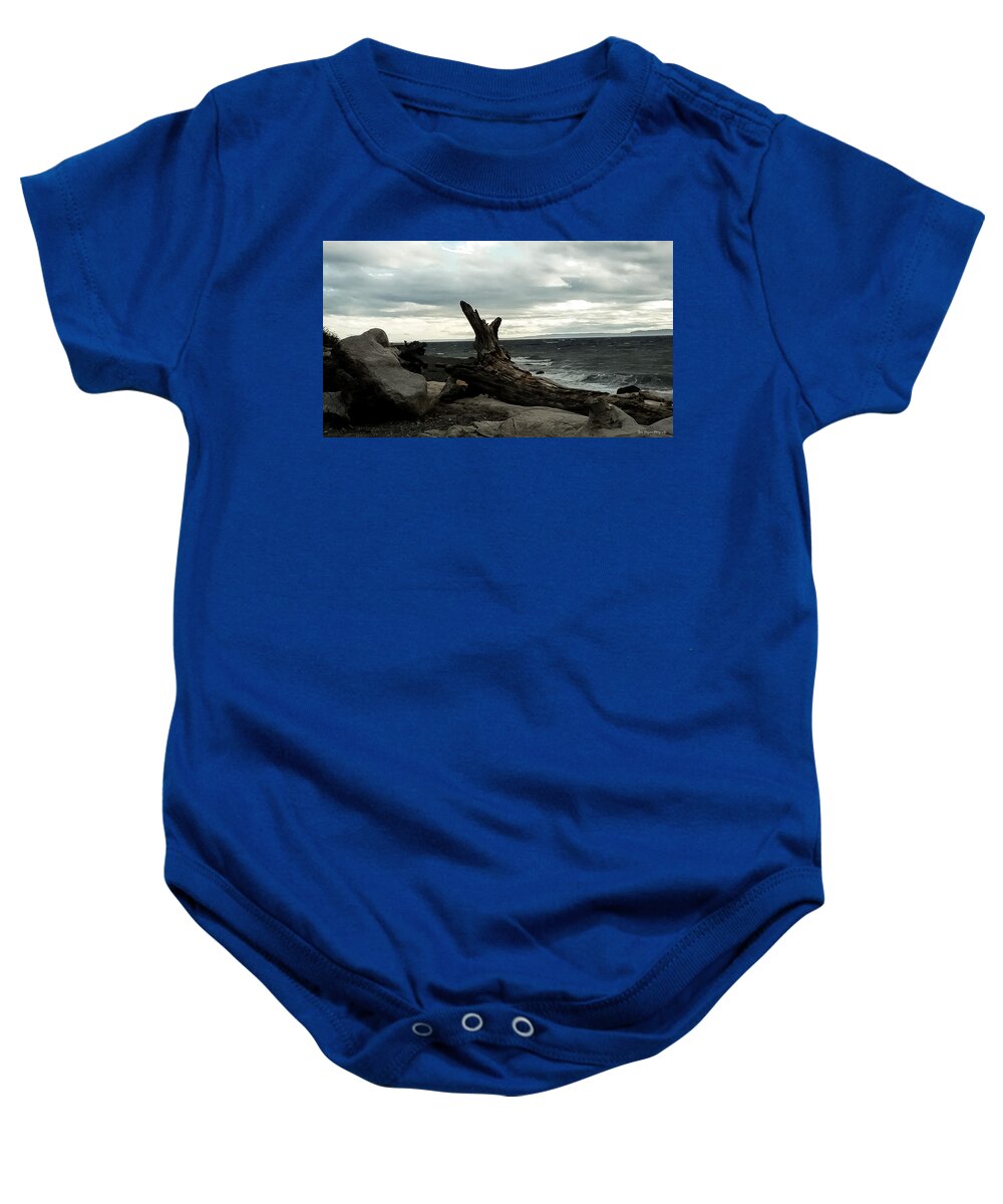 Burnt wood  - Baby Onesie