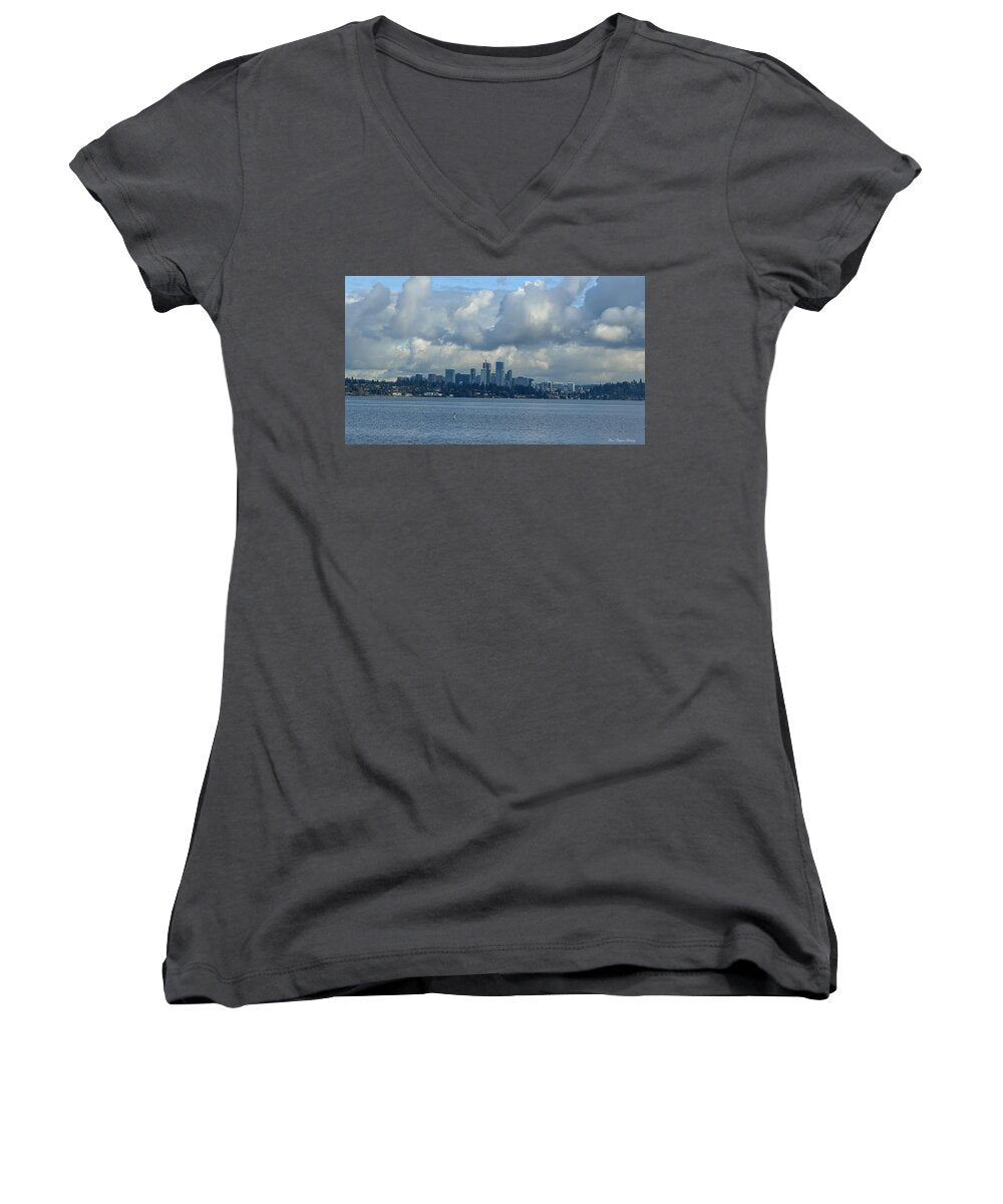 Clouds above the city  - Women's V-Neck