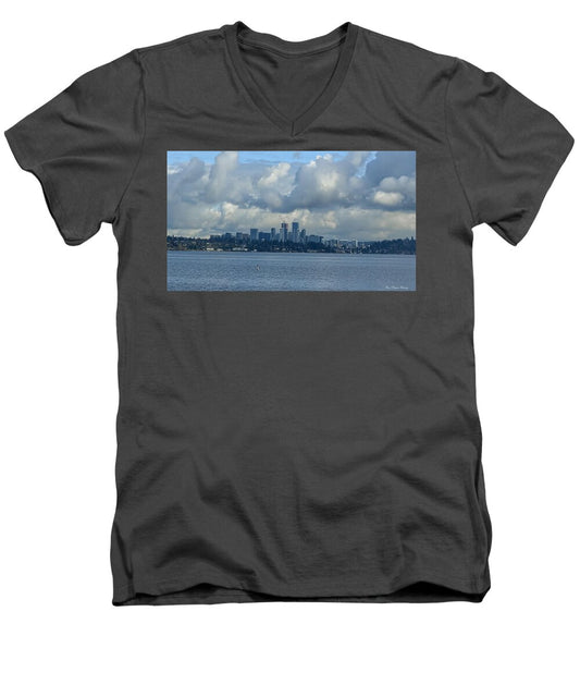 Clouds above the city  - Men's V-Neck T-Shirt