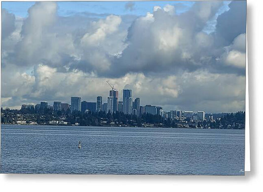 Clouds above the city  - Greeting Card