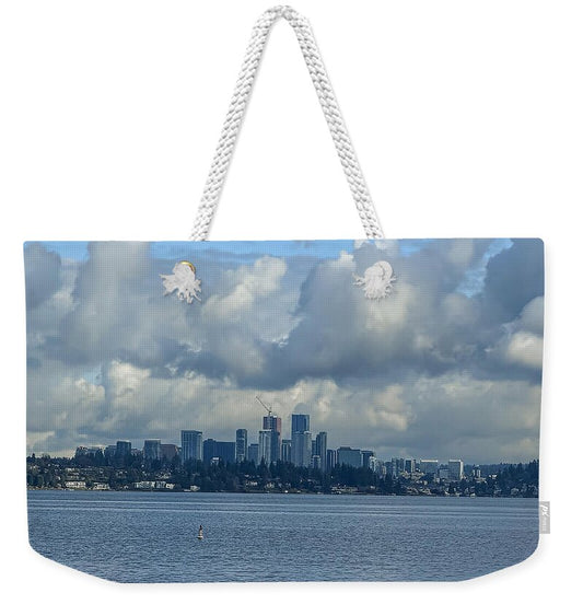 Clouds above the city  - Weekender Tote Bag
