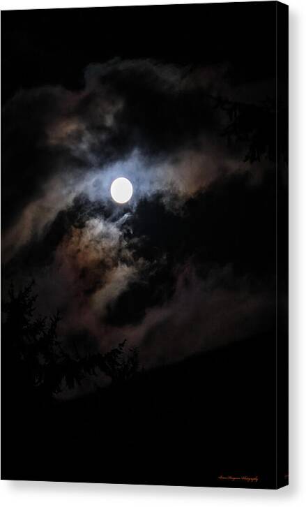 Clouds around the moon  - Canvas Print