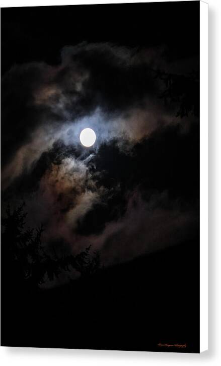 Clouds around the moon  - Canvas Print