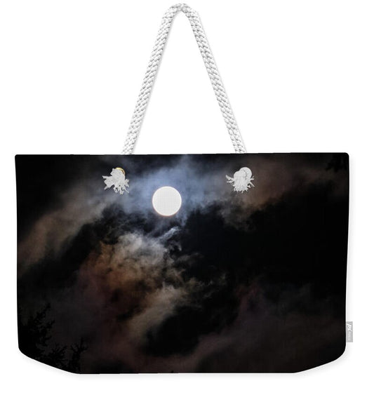 Clouds around the moon  - Weekender Tote Bag