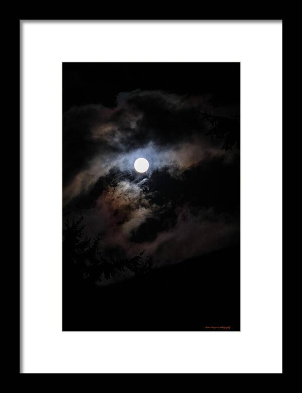 Clouds around the moon  - Framed Print
