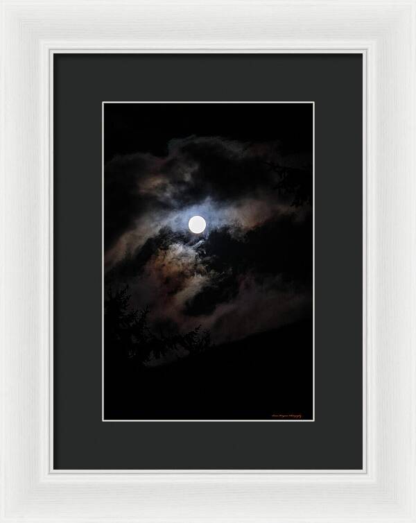 Clouds around the moon  - Framed Print