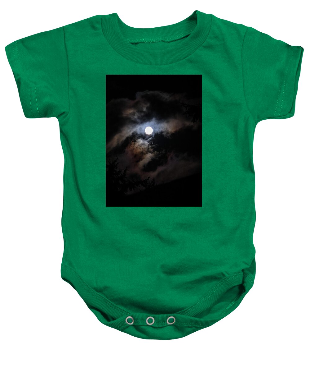 Clouds around the moon  - Baby Onesie