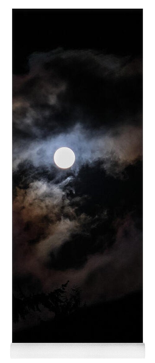 Clouds around the moon  - Yoga Mat