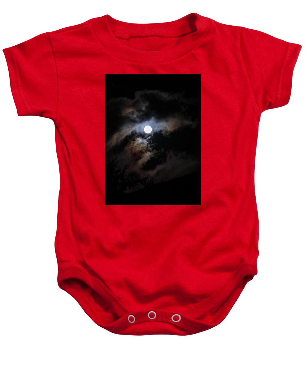 Clouds around the moon  - Baby Onesie