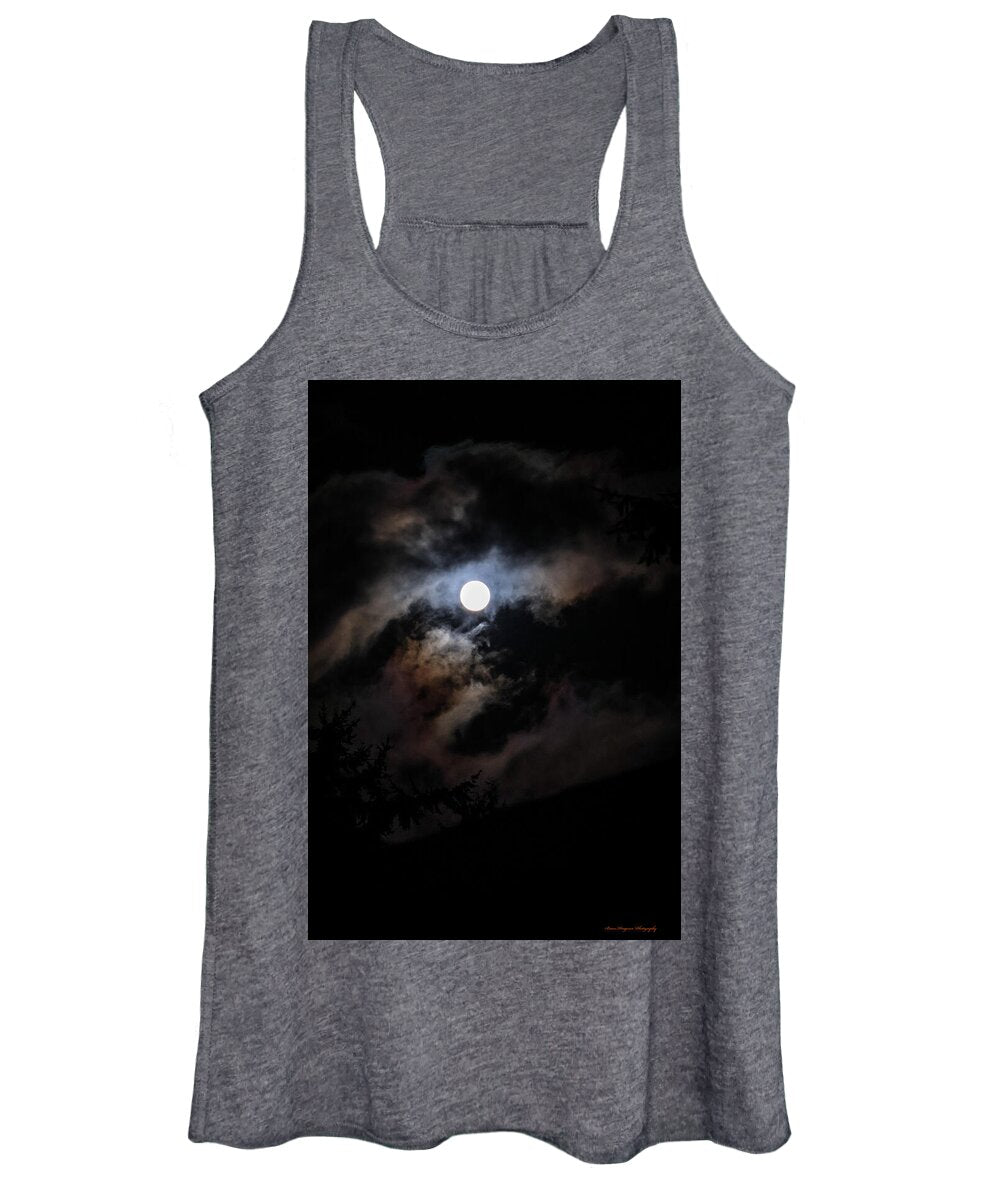 Clouds around the moon  - Women's Tank Top