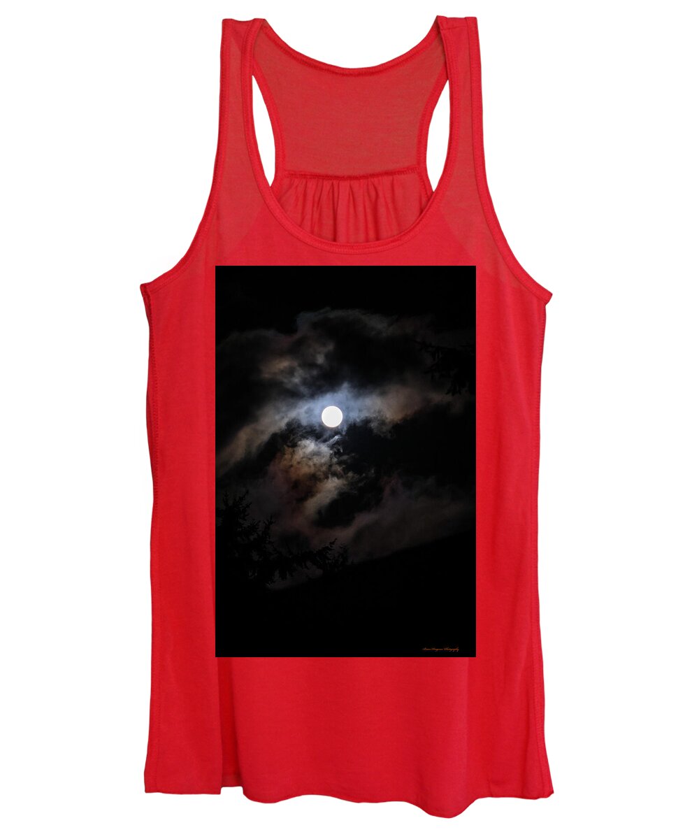 Clouds around the moon  - Women's Tank Top