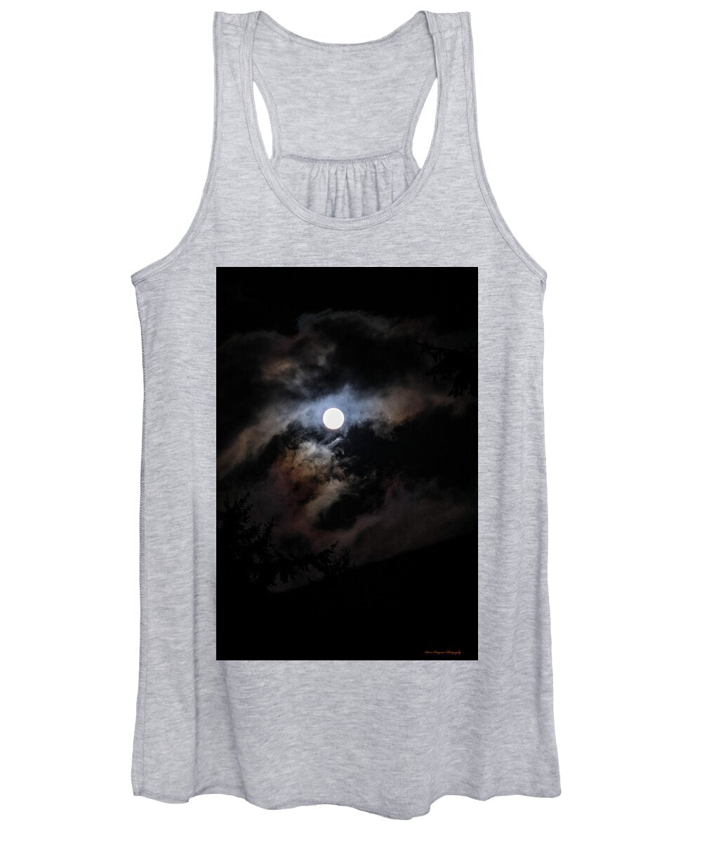 Clouds around the moon  - Women's Tank Top