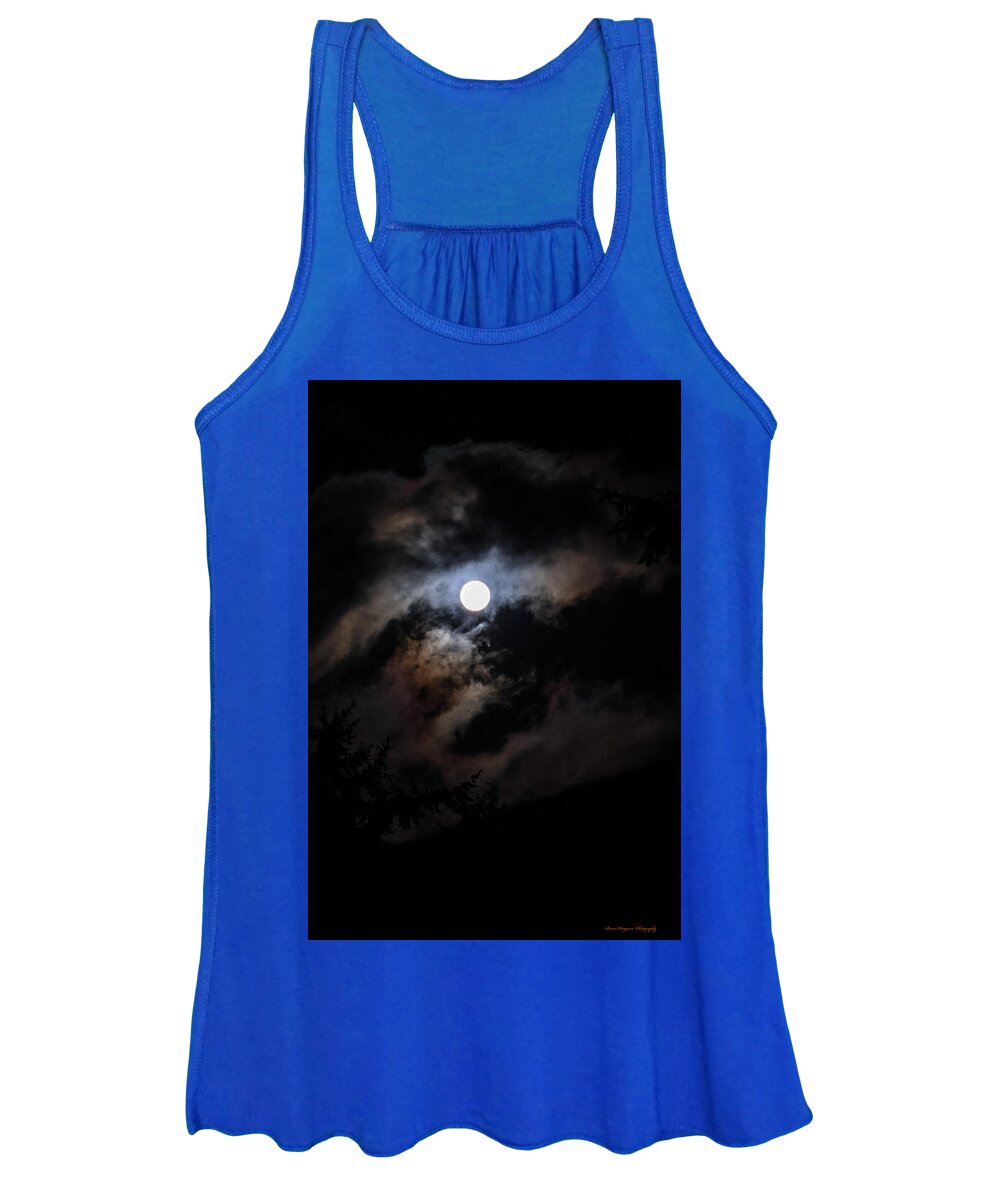Clouds around the moon  - Women's Tank Top