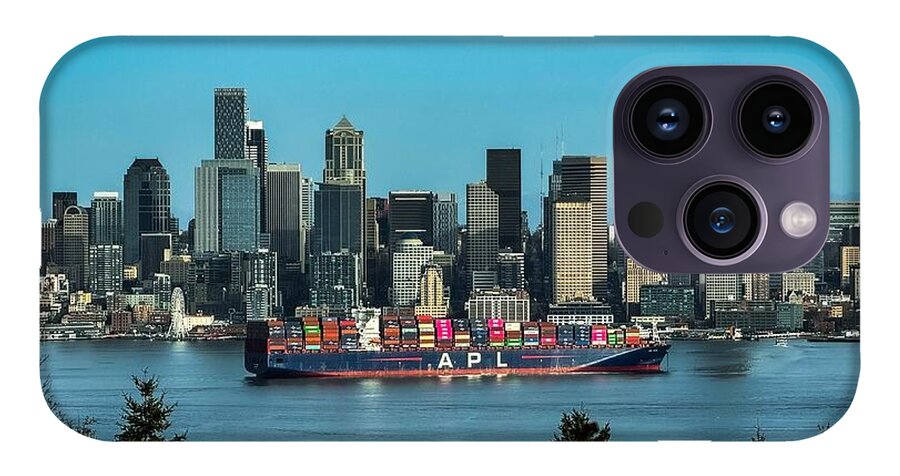Container ship going into port  - Phone Case