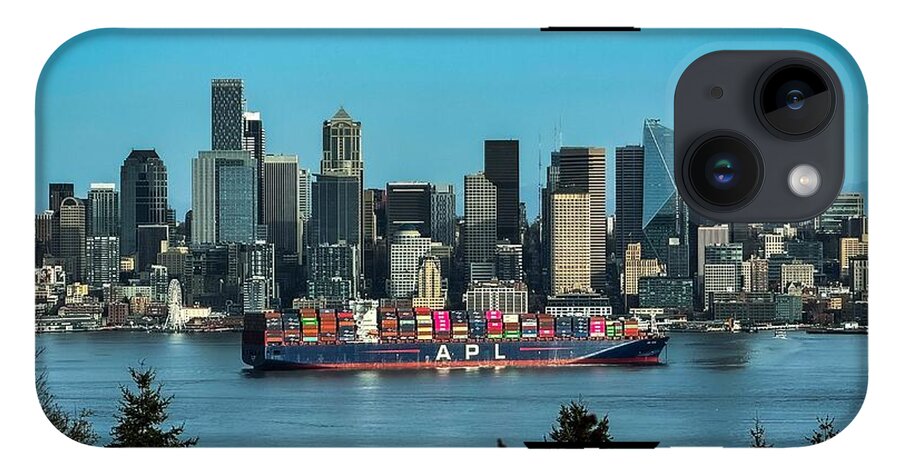 Container ship going into port  - Phone Case