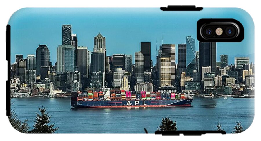 Container ship going into port  - Phone Case