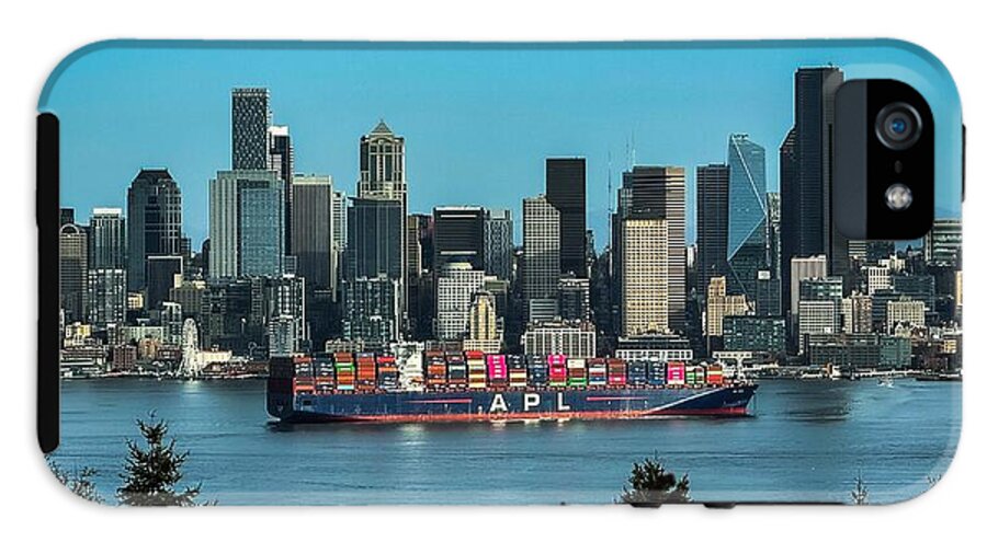 Container ship going into port  - Phone Case