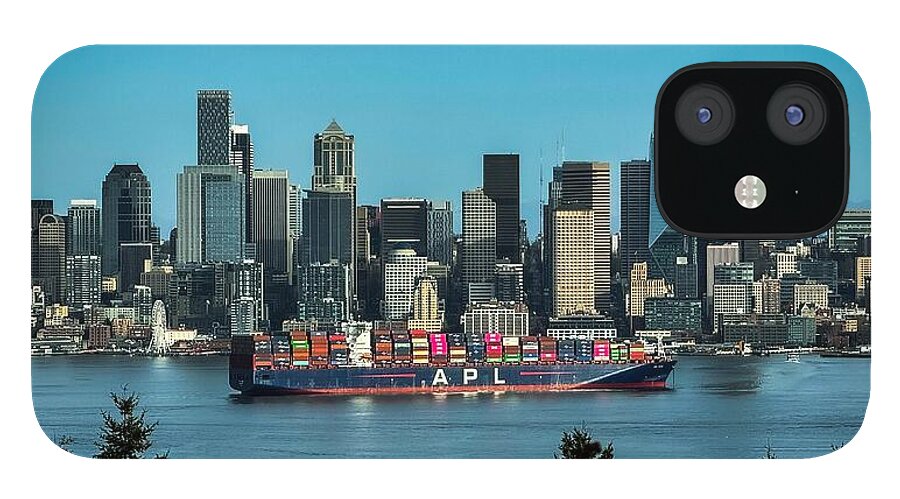 Container ship going into port  - Phone Case