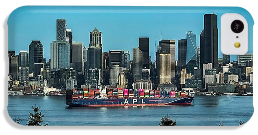 Container ship going into port  - Phone Case