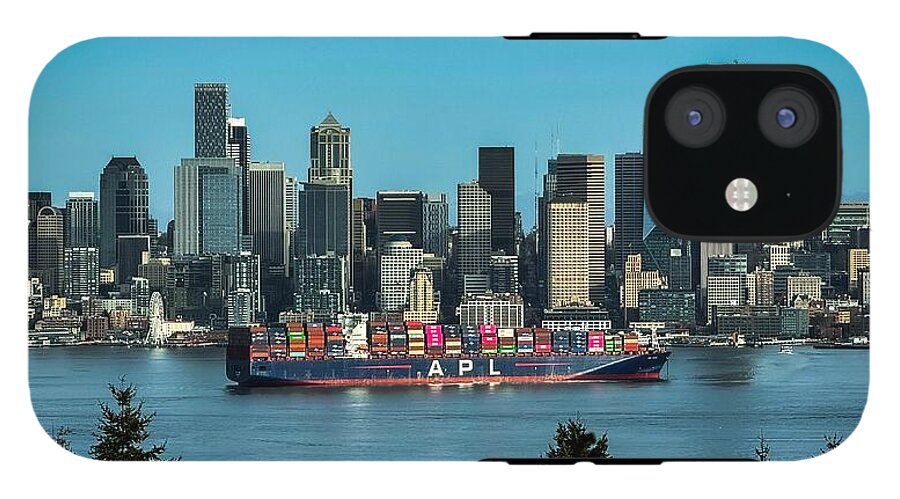 Container ship going into port  - Phone Case
