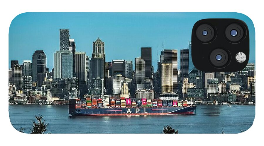 Container ship going into port  - Phone Case