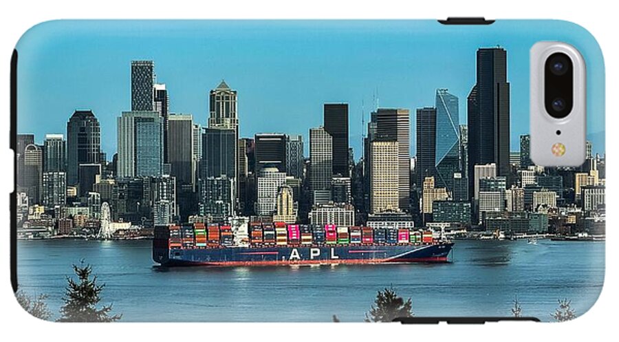 Container ship going into port  - Phone Case